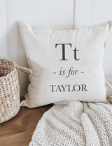 Personalized Alphabet Throw Pillow: Organic Cotton Nursery Decor