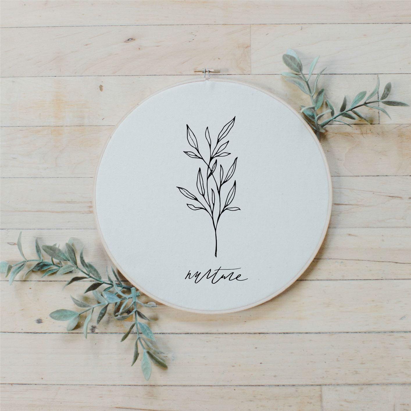 Nurture Wildflower Faux Embroidery Hoop: Spring Home Decor