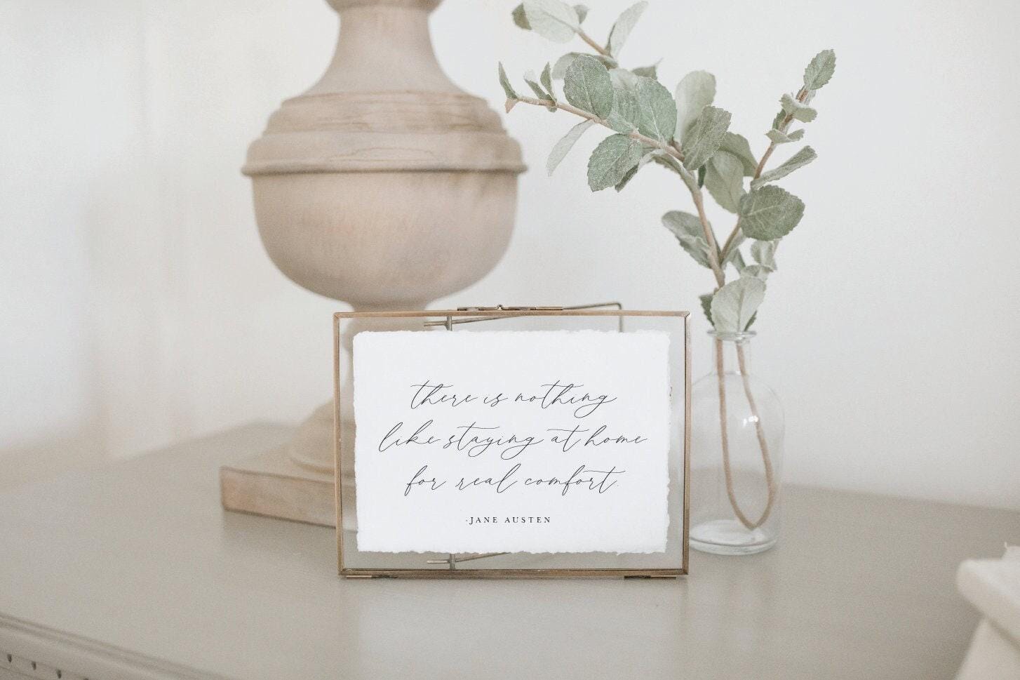 Glass Table Frames & Cards - There is Nothing Like Staying