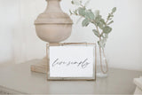 Calligraphy Print - Live Simply - Horizontal