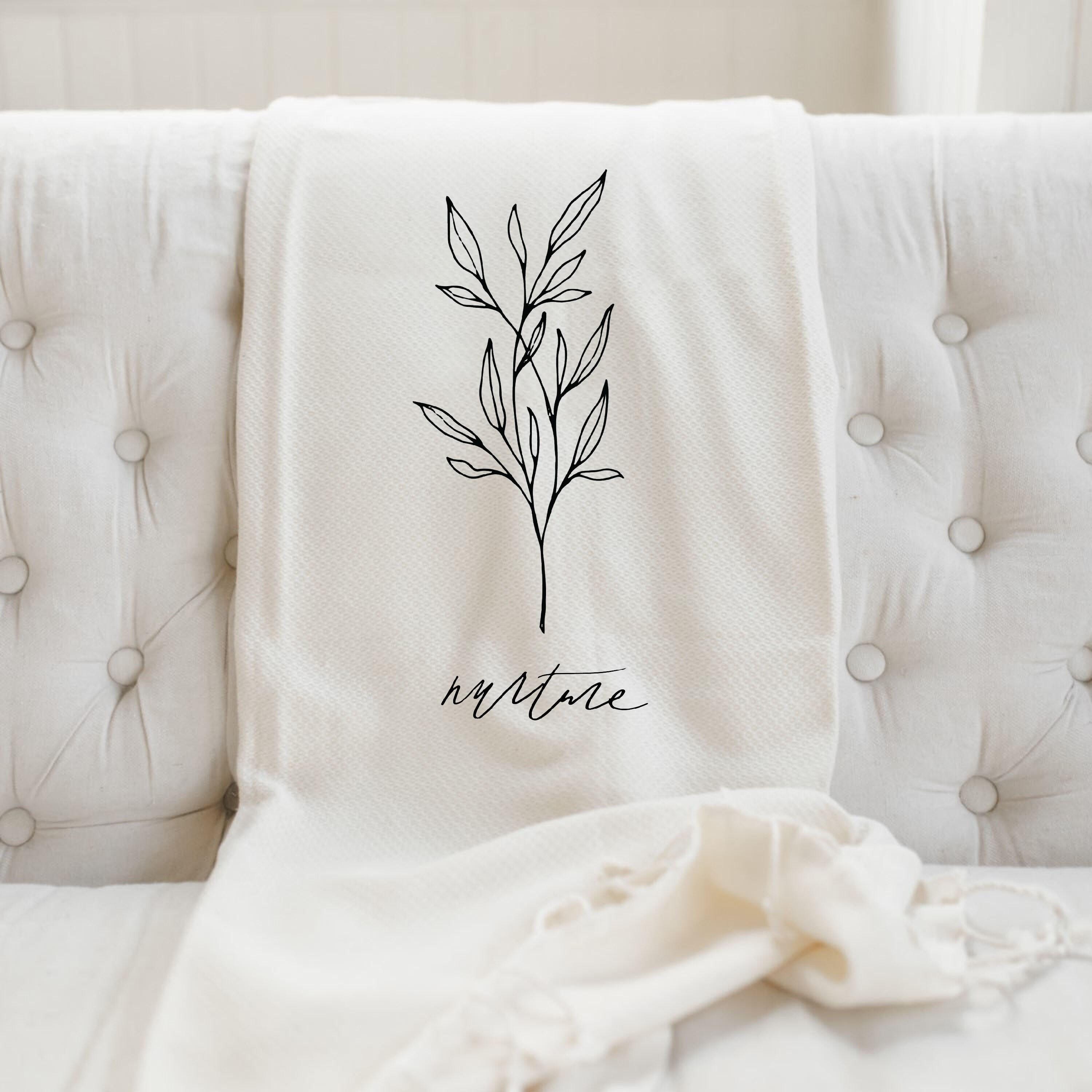 Throw Blanket - Nurture Wildflower, present, housewarming gift, decorative blanket, cozy, pretty, spring gifts, spring decor