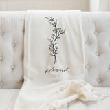 Throw Blanket - Flourish Wildflower, present, housewarming gift, decorative blanket, cozy, pretty, spring gifts, spring decor