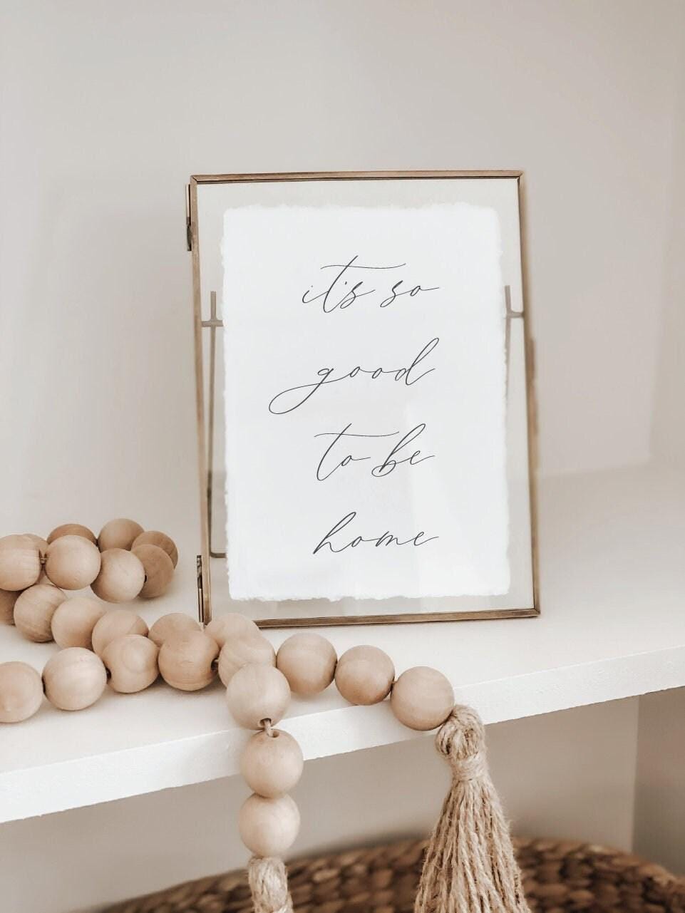 Calligraphy Print - It's So Good To Be Home - Vertical