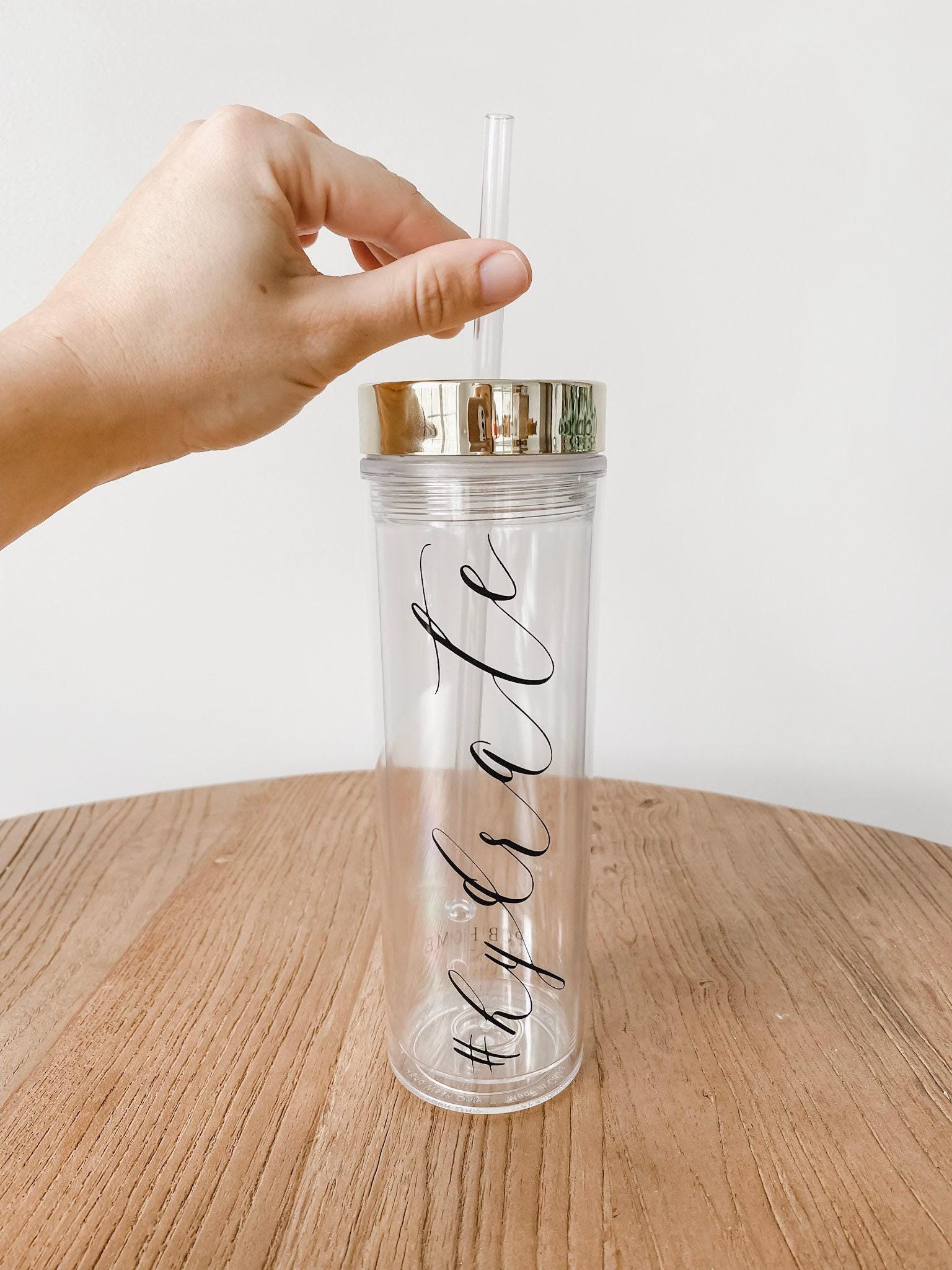 Clear Tumbler - #Hydrate