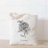 LMB x PCB - Botanical Flowers Tote Bag, present, housewarming gift, tote, bag, womens gift, Liz Marie Blog, LMB, everyday, flowers