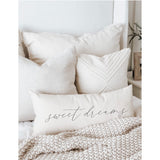 Handmade Lumbar Pillow Cover: Sweet Dreams Calligraphy, Organic Cotton
