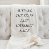 Throw Blanket - Autumn the Years Last Loveliest Smile