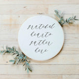Printed Embroidery Hoop - Grateful Hearts Gather Here, Fall gift, holiday present, seasonal decor, home decor, housewarming