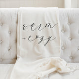 Throw Blanket -  Warm + Cozy, housewarming gift, decorative blanket, cozy, fall decor, autumn designs, soft and comfy