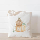 Tote Bag - Pumpkin Stack Watercolor, fall decor, apple picking, autumn essentials, housewarming gift, lifestyle decor, accessory bag