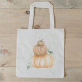 Tote Bag - Pumpkin Stack Watercolor, fall decor, apple picking, autumn essentials, housewarming gift, lifestyle decor, accessory bag