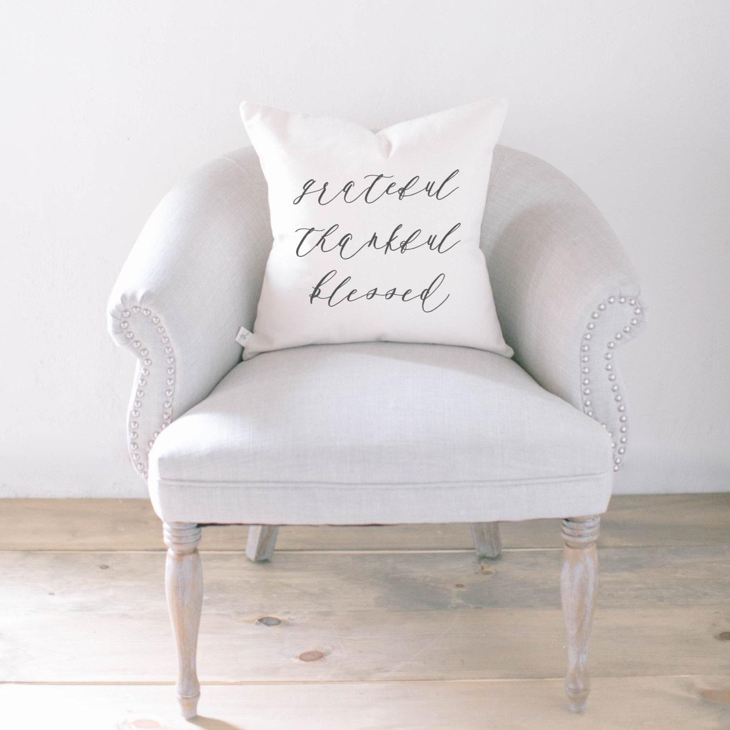 Throw Pillows - Grateful Thankful Blessed