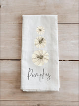 Watercolor Kitchen Towel - Pumpkin Stack - housewarming gift, fall decor, kitchen, women's gift, autumn, thanksgiving, seasonal
