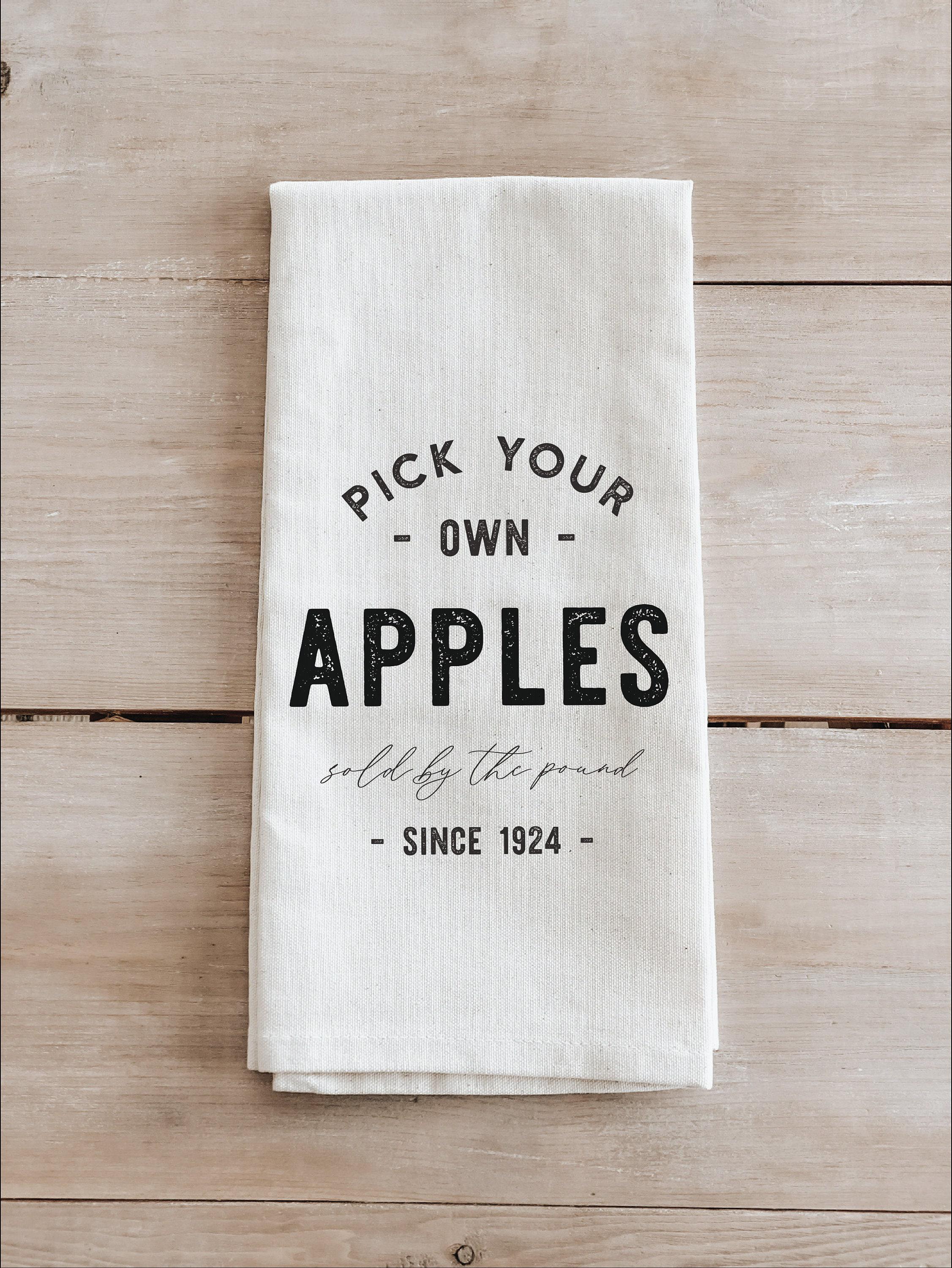 Kitchen Towel - Pick Your Own Apples - housewarming gift, fall decor, kitchen, women's gift, autumn, thanksgiving, seasonal