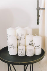 Bulk 6" Pillar Candles: Wedding Favor, Welcome Gift