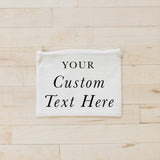 Cosmetic Bag - Custom Text, makeup, pencil case, clutch, wedding favor, present, bridesmaid gift, women's gift