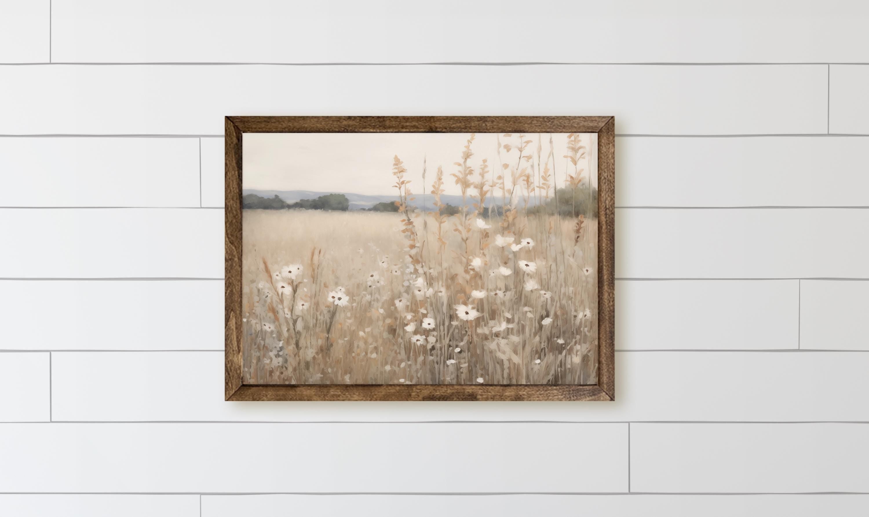 Wood Framed Sign - Golden Grass - rustic home decor, gallery wall, framed decor, farmhouse style, wall decor, housewarming gift