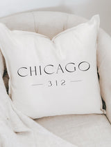 Personalized Postal Code Throw Pillow: Realtor/Housewarming Gift