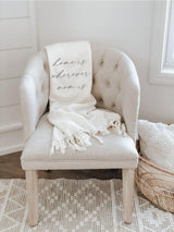 Organic Cotton Throw Blanket: Home is Wherever Mom is, Cozy Decor