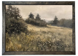 Wood Framed Print - Evergreen Field - Handmade in USA, gallery wall art, framed decor