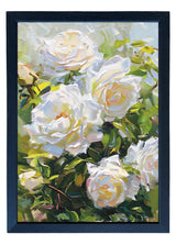 Wood Framed Print - Rose Bush - Handmade in USA, gallery wall art, framed decor