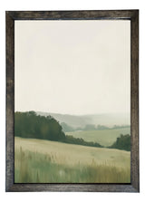 Wood Framed Print - Hillside Pastures - Handmade in USA, gallery wall art, framed decor