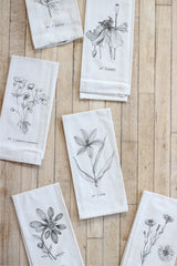 LMB x PCB - Botanical Flowers Kitchen Towel - Made in the USA, housewarming gift, kitchen decor, present, Liz Marie Blog, floral