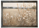 Wood Framed Print - Golden Grass Horizontal - Handmade in USA, gallery wall art, framed decor