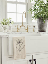 LMB x PCB - Botanical Flowers Kitchen Towel - Made in the USA, housewarming gift, kitchen decor, present, Liz Marie Blog, floral