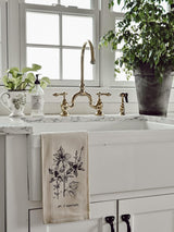 LMB x PCB - Botanical Flowers Kitchen Towel - Made in the USA, housewarming gift, kitchen decor, present, Liz Marie Blog, floral