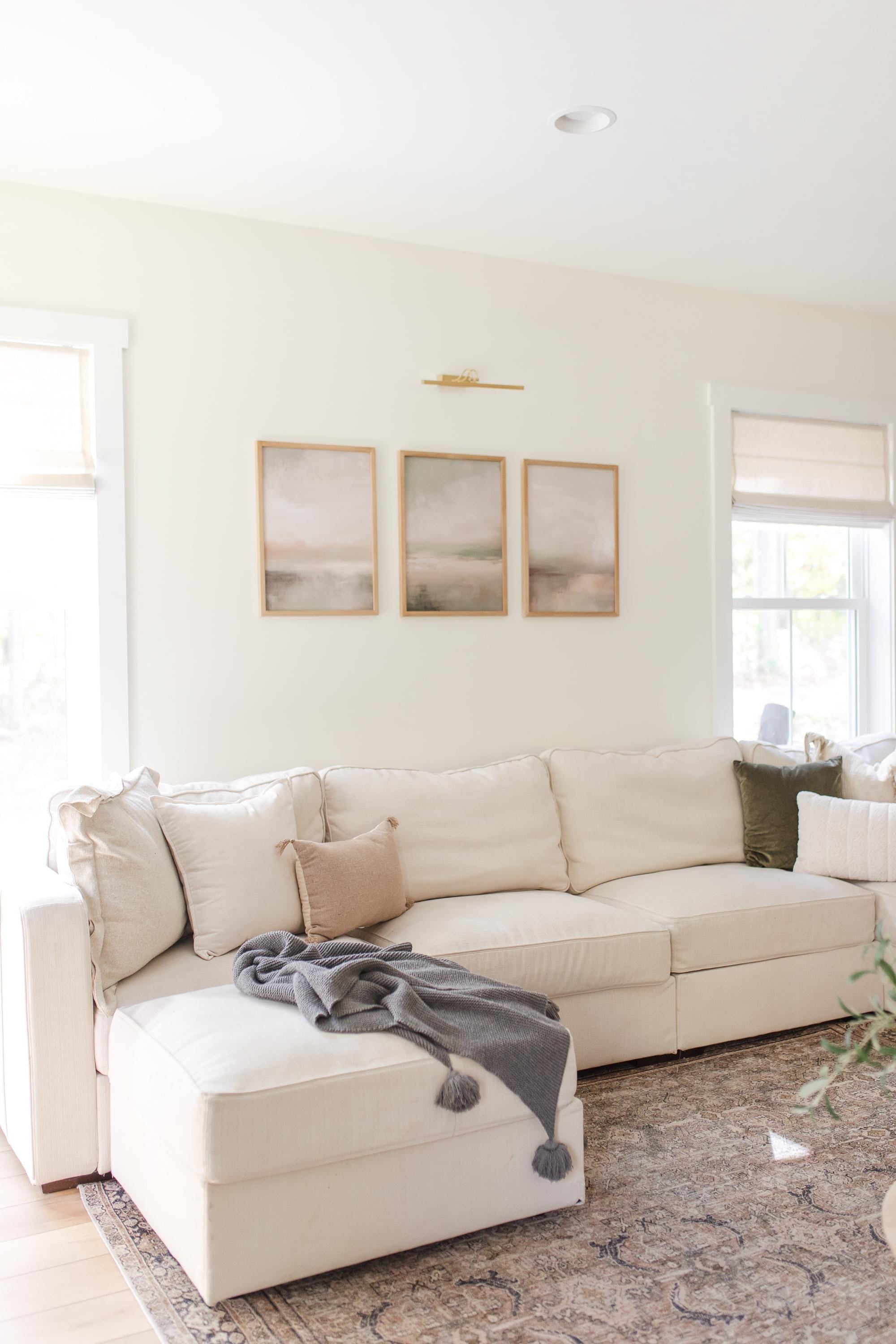 Wood Framed Print - Abstract Greige - Handmade in USA, gallery wall art, framed decor