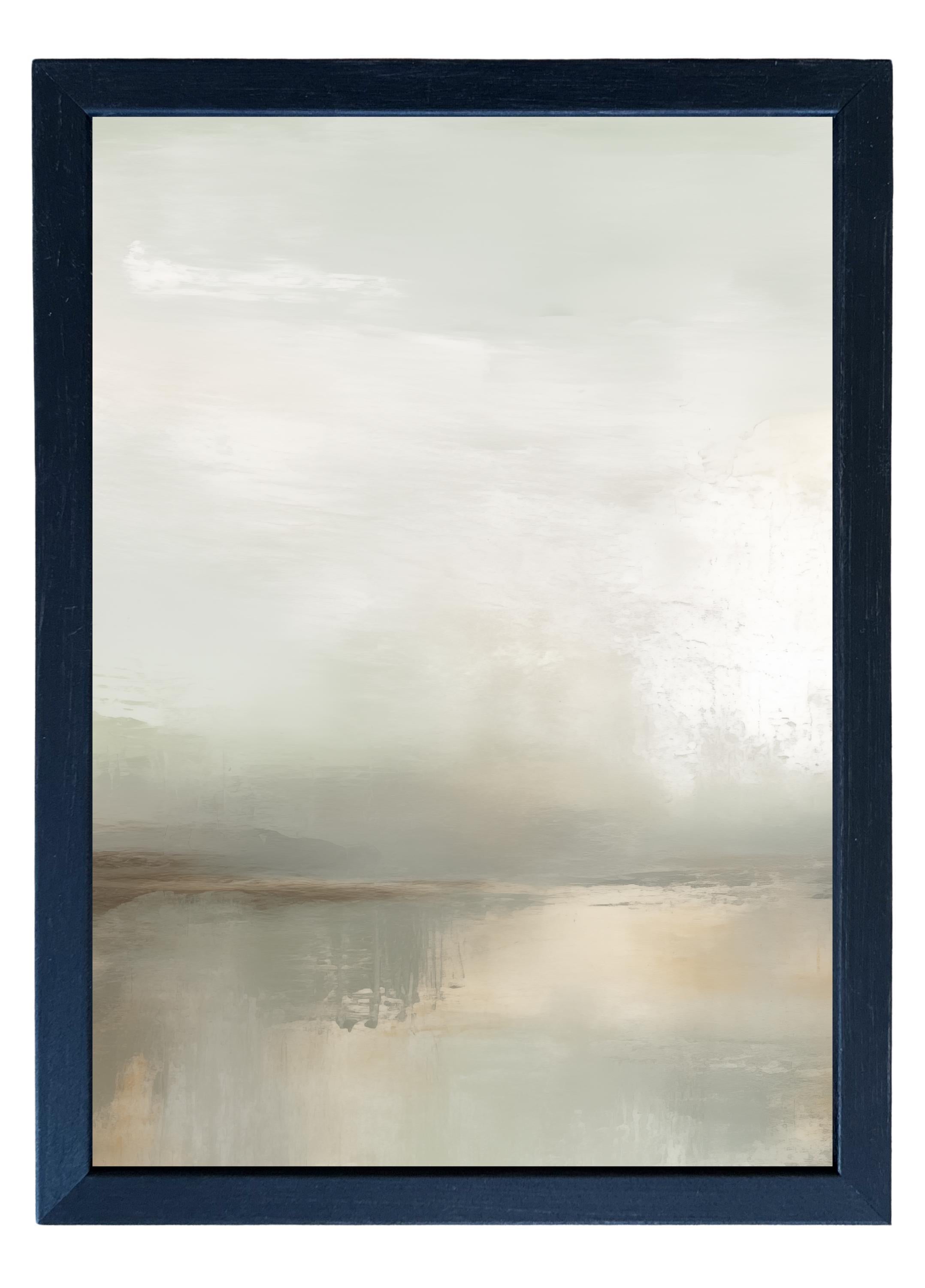 Wood Framed Print - Abstract Grays - Handmade in USA, gallery wall art, framed decor