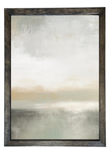 Wood Framed Print - Abstract Greige - Handmade in USA, gallery wall art, framed decor