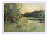 Wood Framed Print - Waterside Brush - Handmade in USA, gallery wall art, framed decor