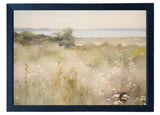 Wood Framed Print - Bright Wildflowers - Handmade in USA, gallery wall art, framed decor