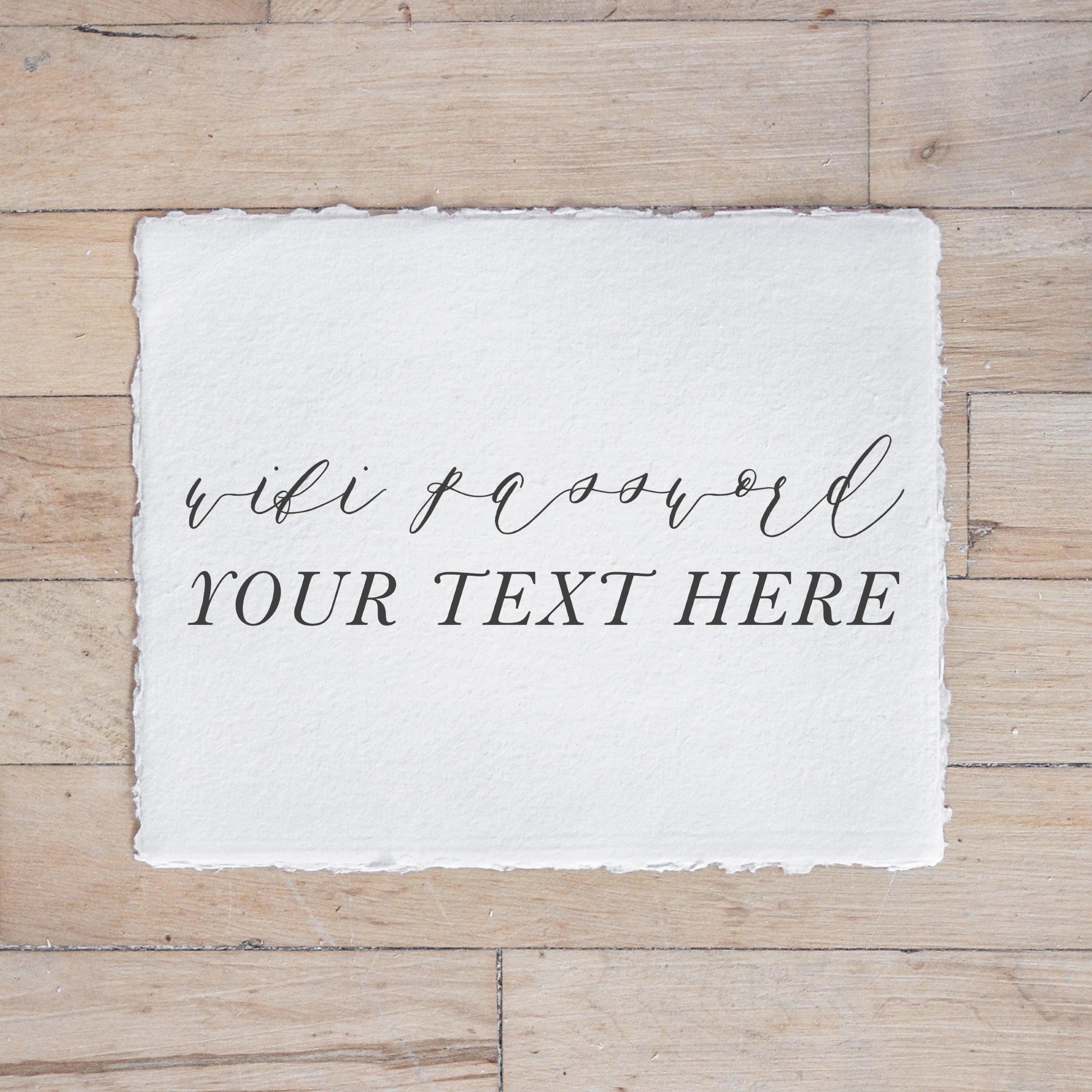 Calligraphy Print - Personalized Wifi Password Print - Vertical, mother's day gift, present for mom
