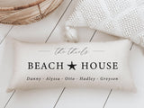 Lumbar Pillow - Personalized Beach House - Farmhouse Style, home décor, wedding gift, engagement present, housewarming, cushion