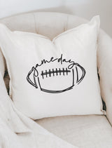 Throw Pillow - Game Day, Outer Edge Seam, calligraphy, home decor, wedding gift, engagement present, housewarming gift, cover