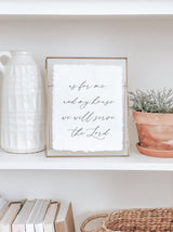Calligraphy Print - As for Me and My House - Veritcal