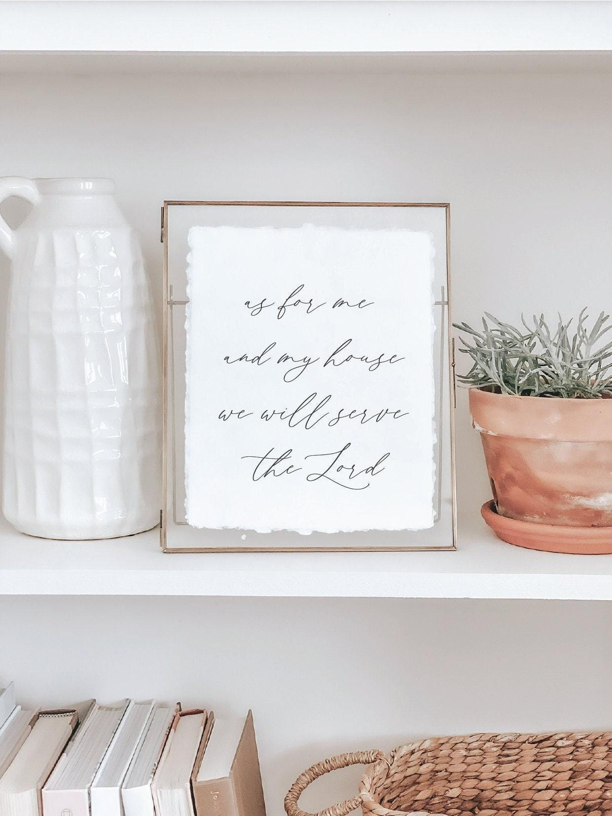 Glass Table Frames & Cards - As for Me and My House