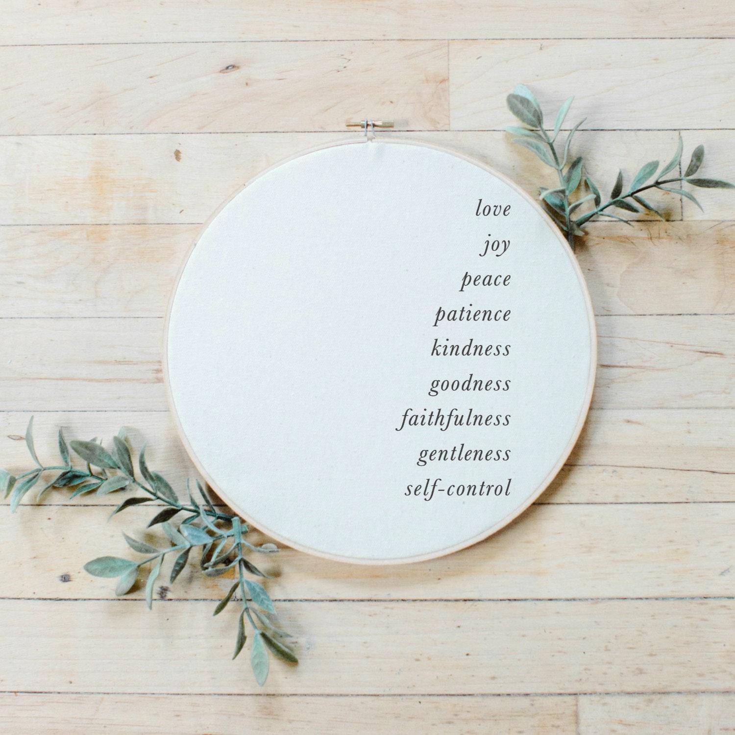 Embroidery Hoop - Fruits of the Spirit