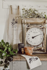 Apron - Botanical Flowers - Women's Cross back Apron with pockets, gift for mom, chef, cook, kitchen, baking