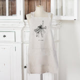 Apron - Botanical Flowers - Women's Cross back Apron with pockets, gift for mom, chef, cook, kitchen, baking