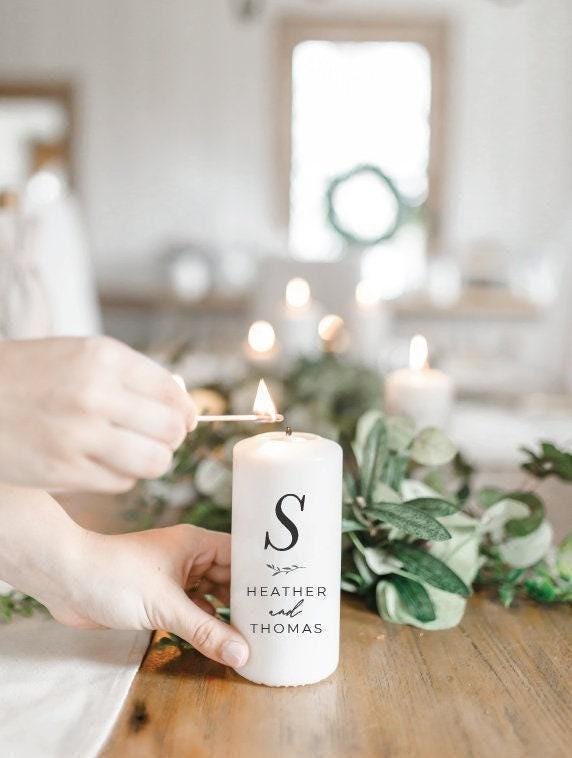 Personalized Candles - Personalized Large Initial and Names