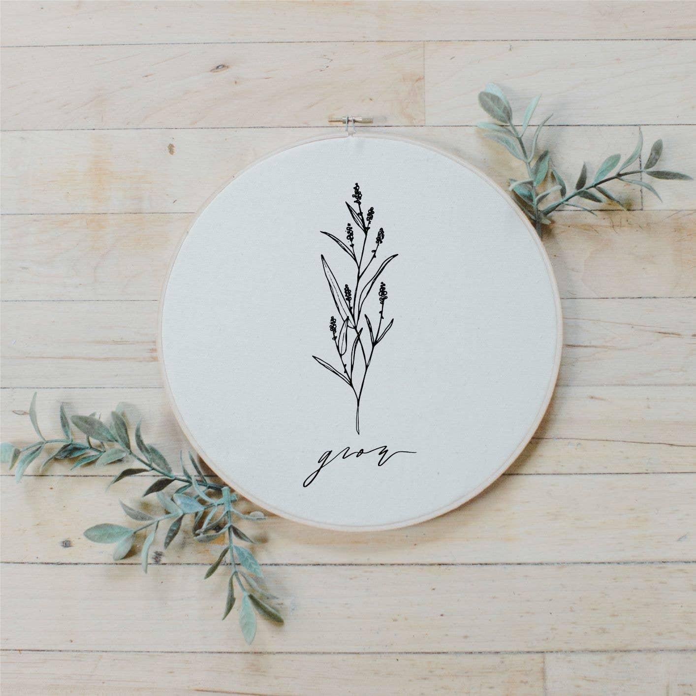 Embroidery Hoops - Grow Wildflower