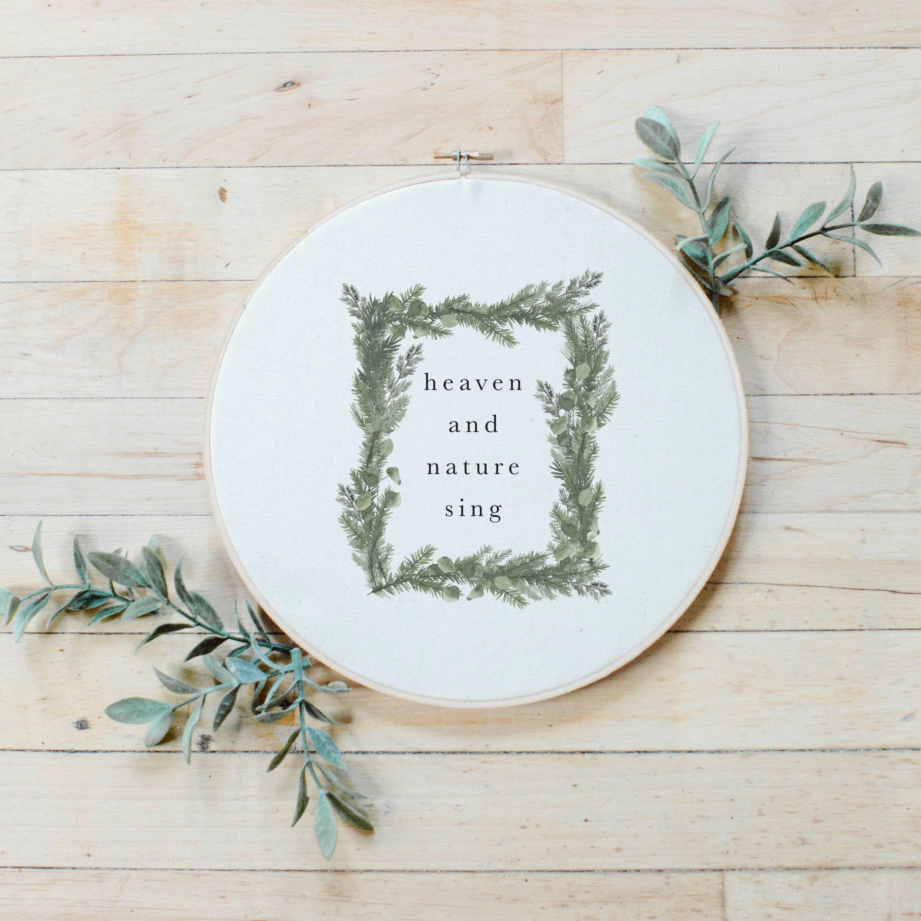 Embroidery Hoops - Heaven and nature Watercolor