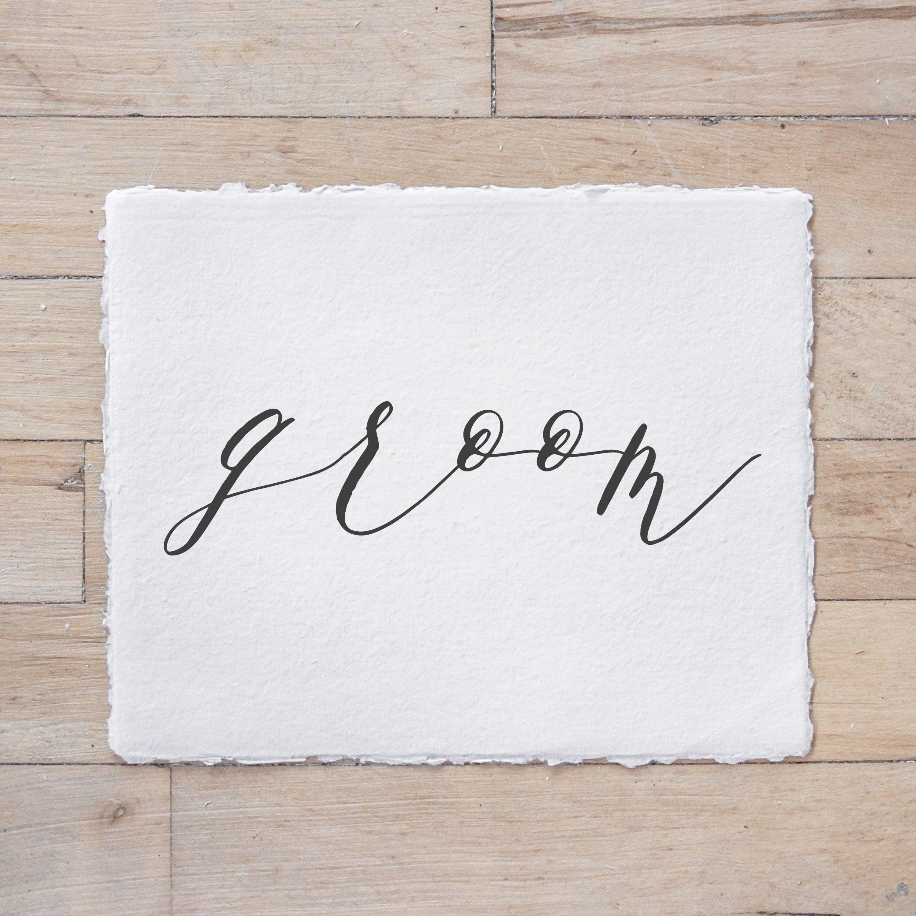 Glass Table Frames & Cards - Groom