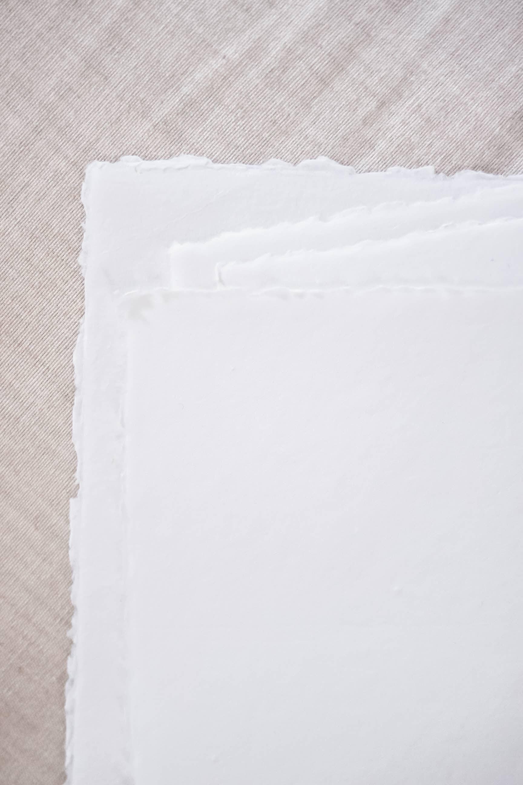 Glass Table Frames & Cards - Handcrafted Deckled Edge Paper