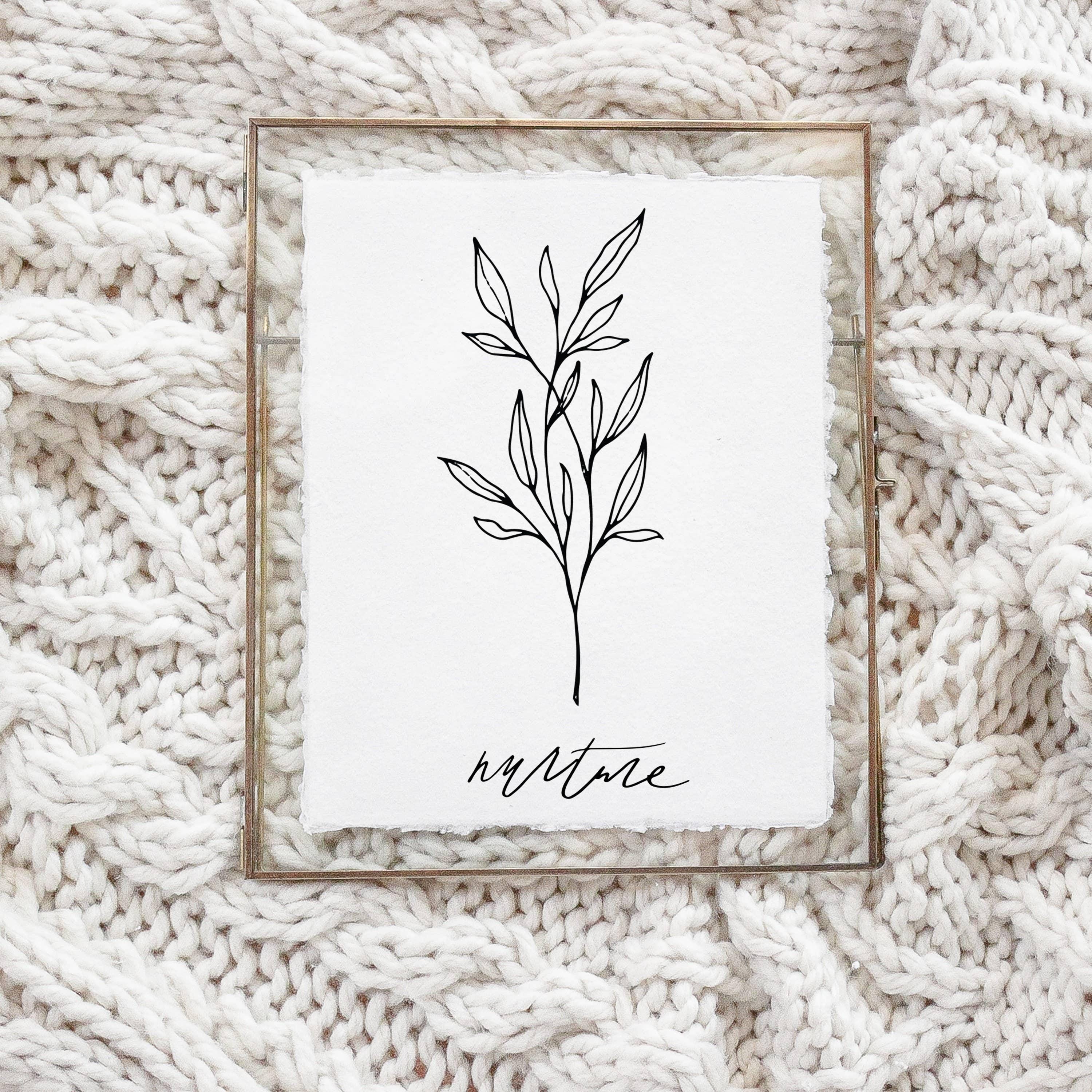 Glass Table Frames & Cards - Nurture Wildflower