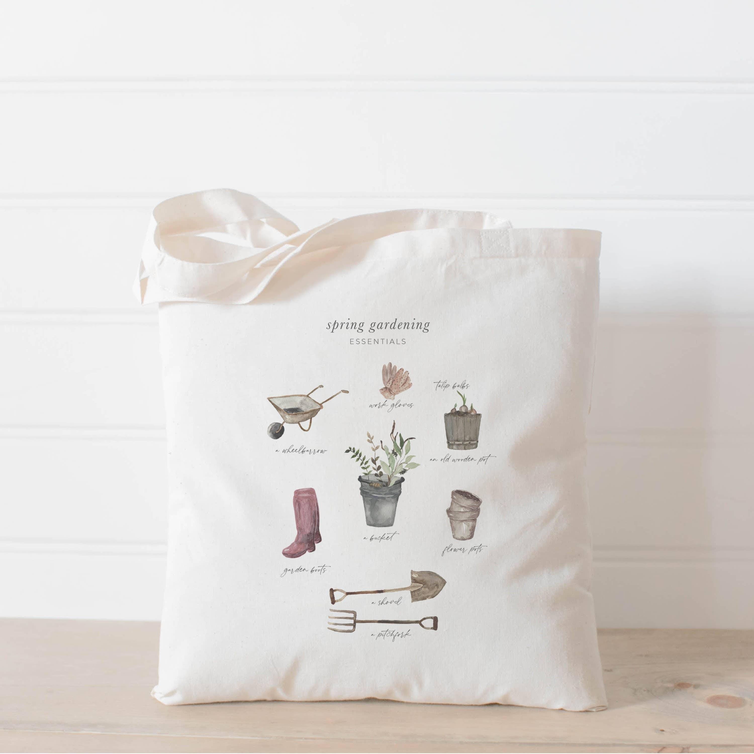 Tote Bags - Garden Essentials Watercolor